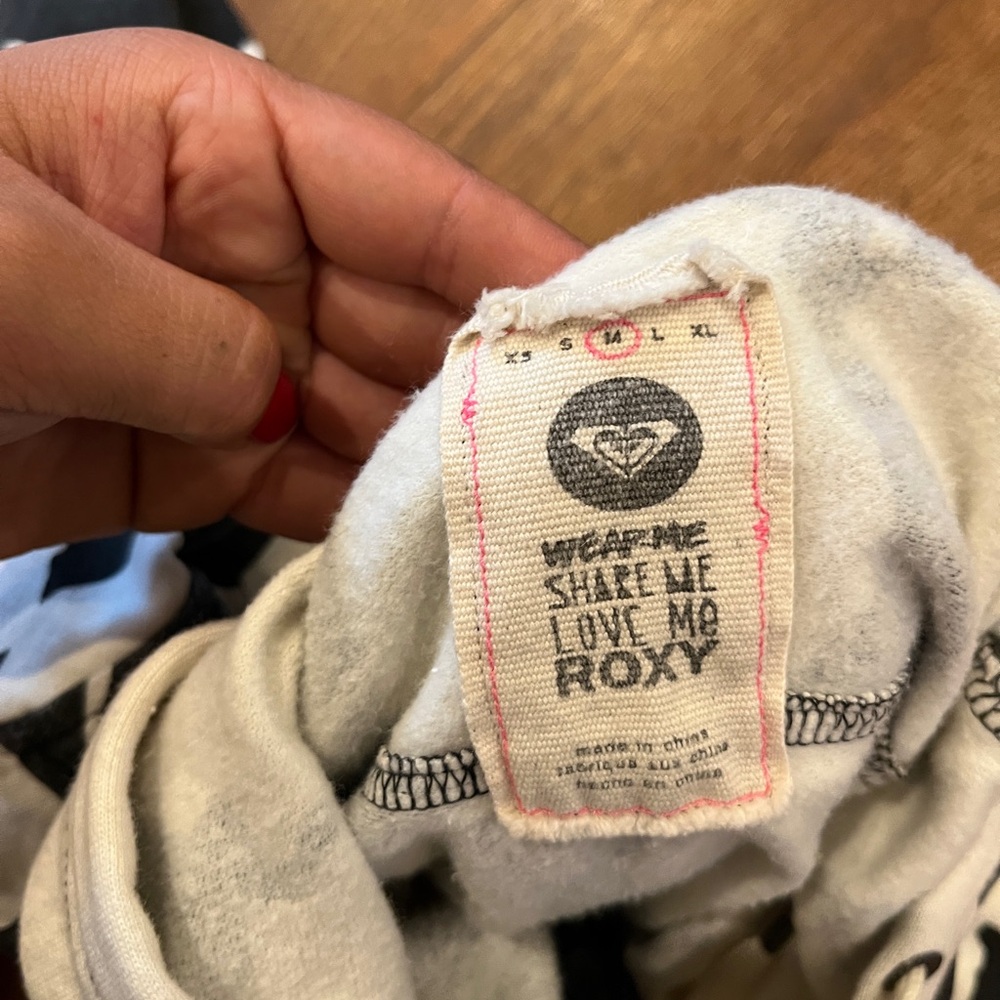 Roxy Black and White Surf City Hoodie